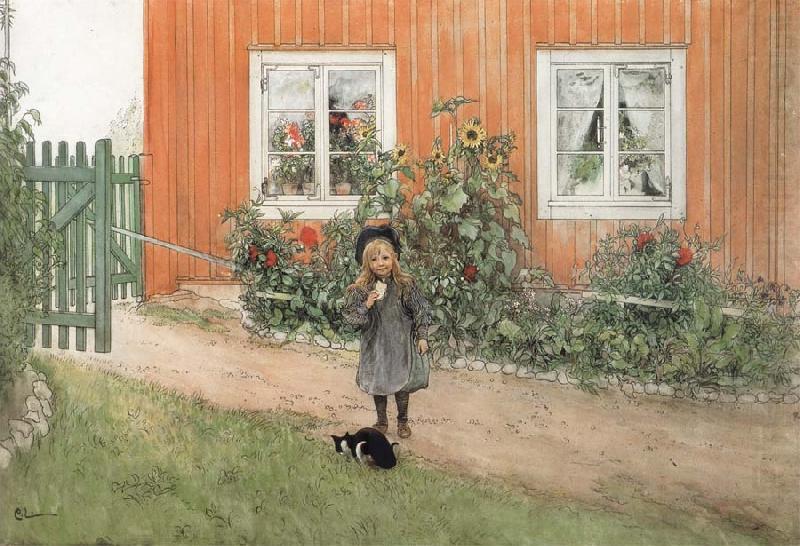 Brita,a Cat and a Sandwich, Carl Larsson